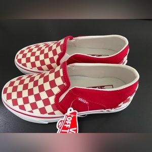 Classic Slip-On Checkerboard Shoe - Red US W6